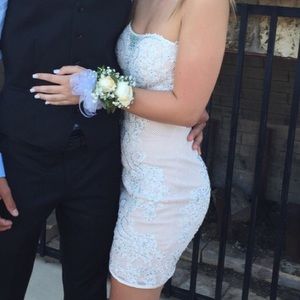 White Alexa Designs Homecoming Dress
